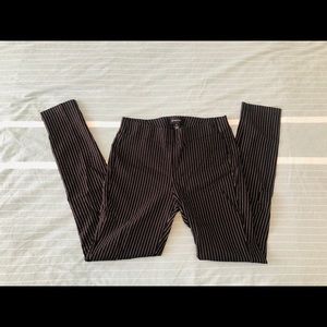 Size 4 black pinstripe trouser leggings